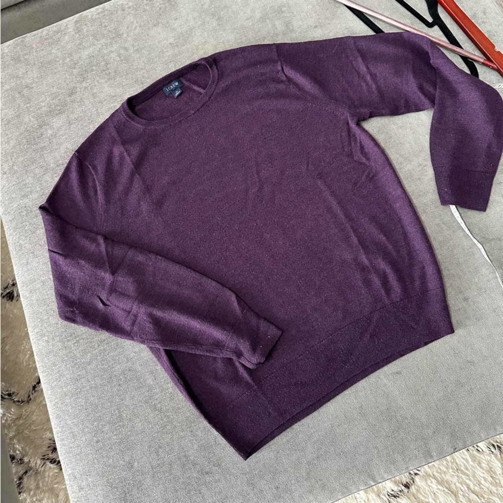 J. Crew Men's Eggplant Crewneck Sweater